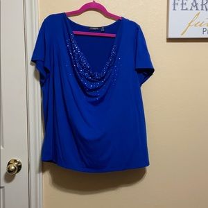Royal blue with jewels blouse